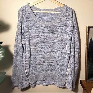 Athleta No Sweating It Blissful Sharkbite Sweater